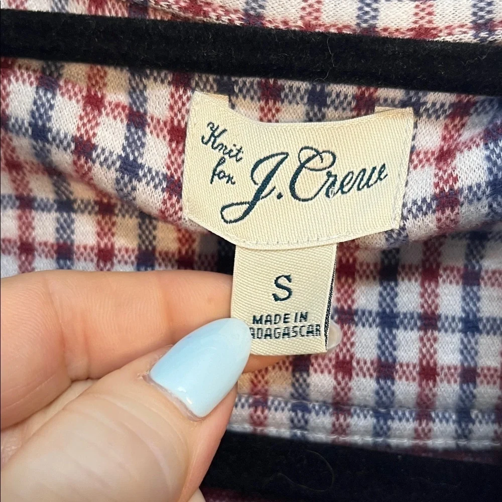 J Crew Men’s Long Sleeved Shacket Shirt Plaid Size Small